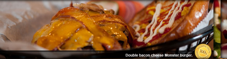 Double Bacon Mushroom Cheeseburger.